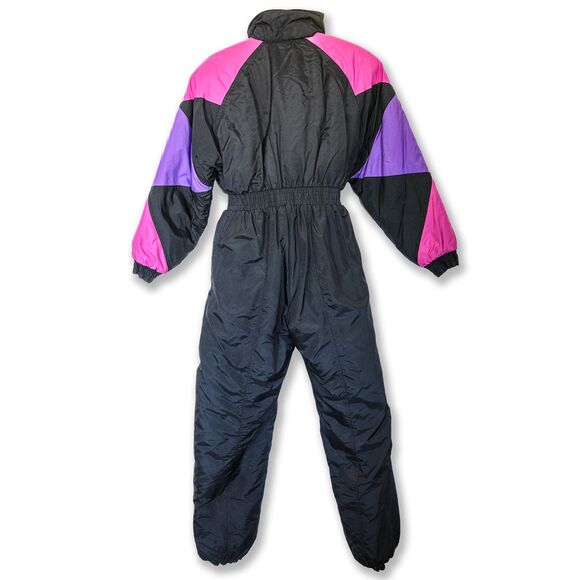 Vintage 90s Swiss Alps Ski Suit | Women’s M | Retro One Piece Snowsuit - Picture 2 of 8